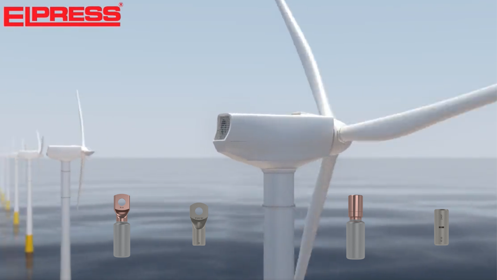Elpress的铜铝双金属端子在海上风力发电机组的应用